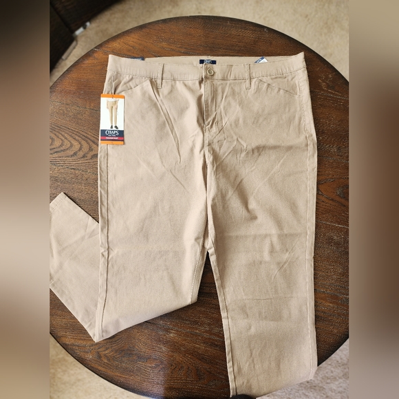 NWT Chaps Women's Stretch Trouser size 16 in Tan - Picture 3 of 5